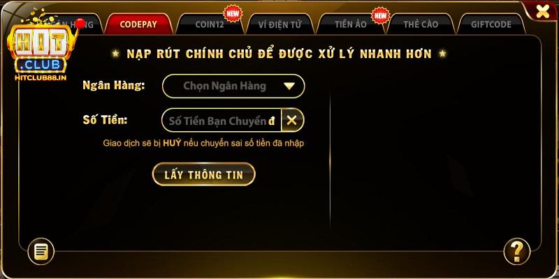 Nạp tiền HITCLUB với đa dạng các hình thức tiện lợi Nạp tiền HITCLUB với đa dạng các hình thức tiện lợi