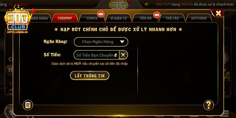 Nhiều phương thức nạp tiền tại HITCLUB khác nhau cần anh em thực hiện chuẩn xác Nhiều phương thức nạp tiền tại HITCLUB khác nhau cần anh em thực hiện chuẩn xác